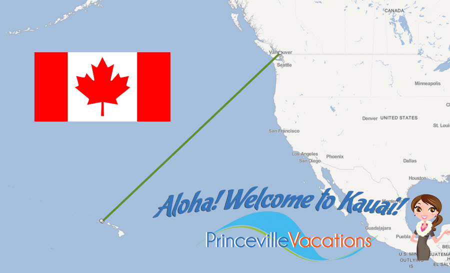 Direct flights from Canada to Kauai