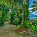 Princeville-vacations Pali Ke Kua 108 paved path to hideaways beach